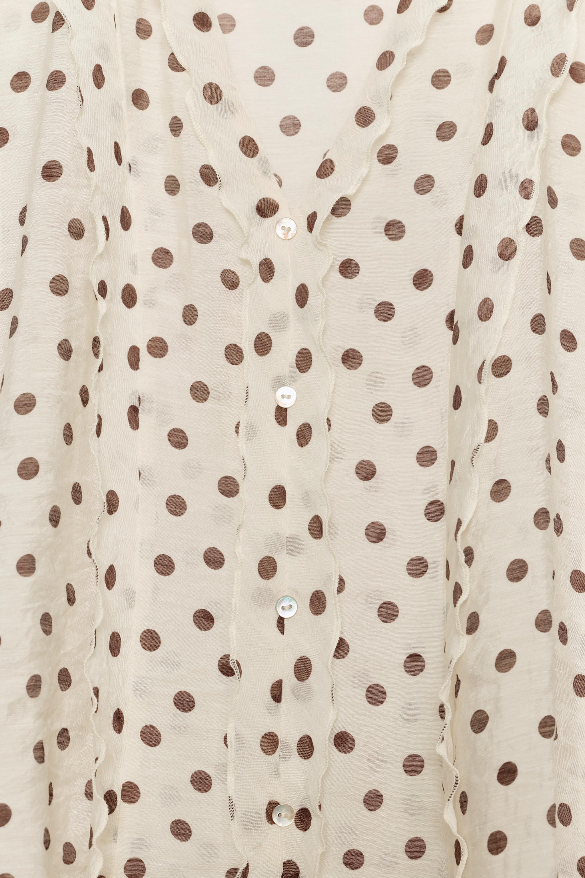 POLKA DOT PRINT BLOUSE